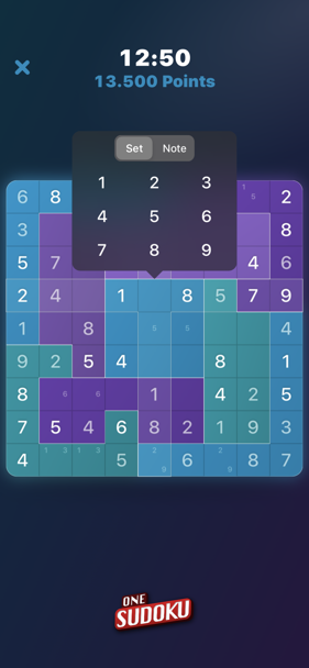 Jigsaw Sudoku and Number Pad.