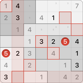 7x7 Chaos Sudoku solving step 9