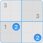 4x4 Sudoku puzzle step 2