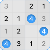 4x4 Sudoku puzzle step 6