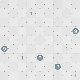 9x9 Comparison Sudoku Solution Step 2