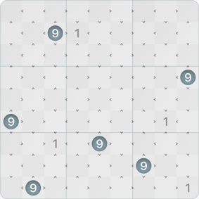 9x9 Comparison Sudoku Solution Step 3