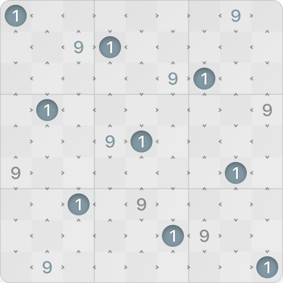 9x9 Comparison Sudoku Solution Step 5