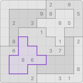 9x9 Jigsaw Sudoku with an individual pattern