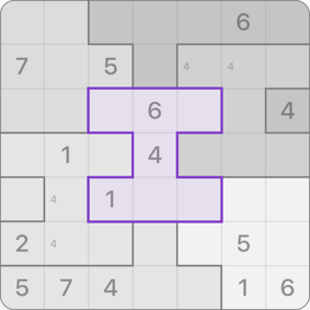 7x7 Jigsaw Sudoku solution step 2