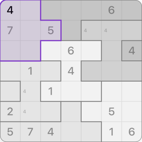 7x7 Jigsaw Sudoku solution step 3