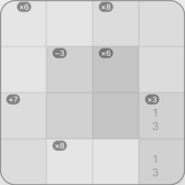 4x4 Kendoku puzzle solving step 2