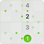 4x4 Kropki puzzle step 3