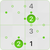 4x4 Kropki puzzle step 4