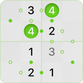 4x4 Kropki puzzle step 6
