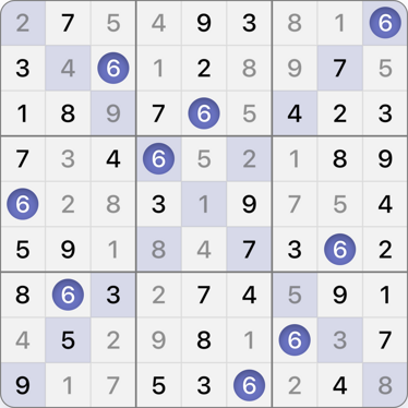 9x9 X Sudoku puzzle solving guide final step