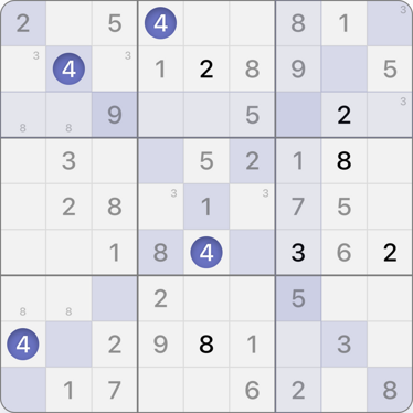 9x9 X Sudoku puzzle solving guide step 7