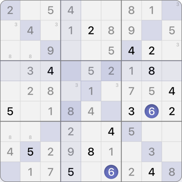 9x9 X Sudoku puzzle solving guide step 9.1