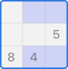 A highlighted Sudoku box